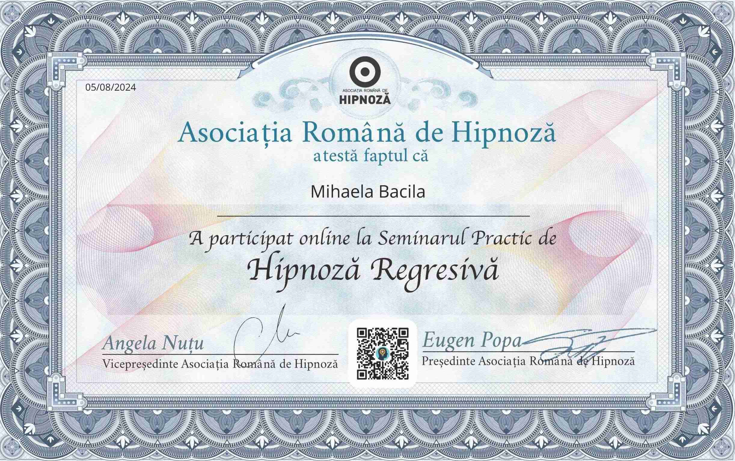 Diploma Hipnoza Regresiva_1